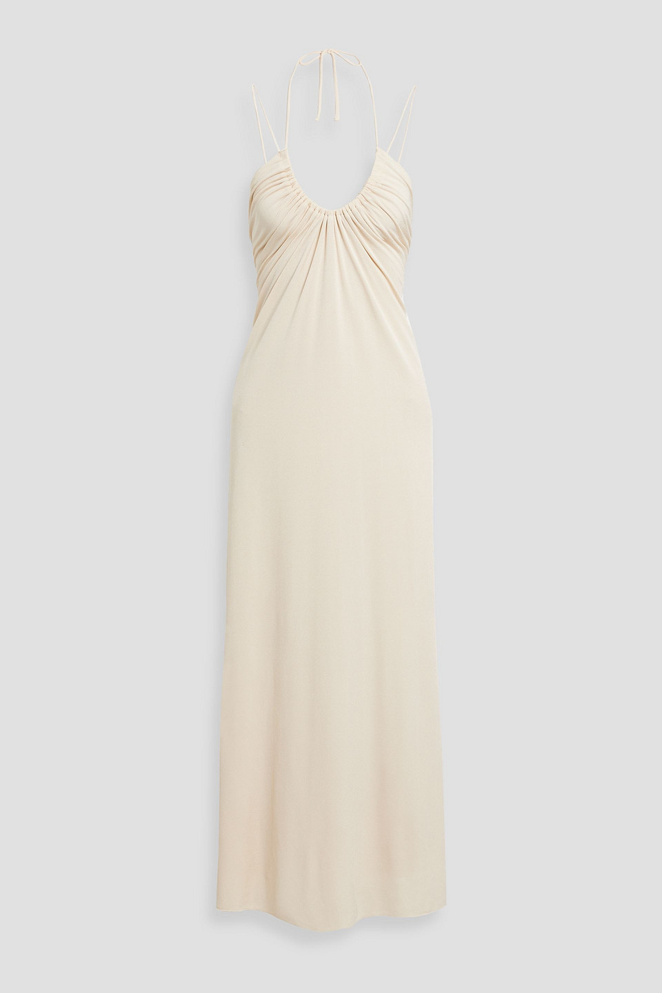 Simkhai Hayes Ruched Stretch-crepe Maxi Dress