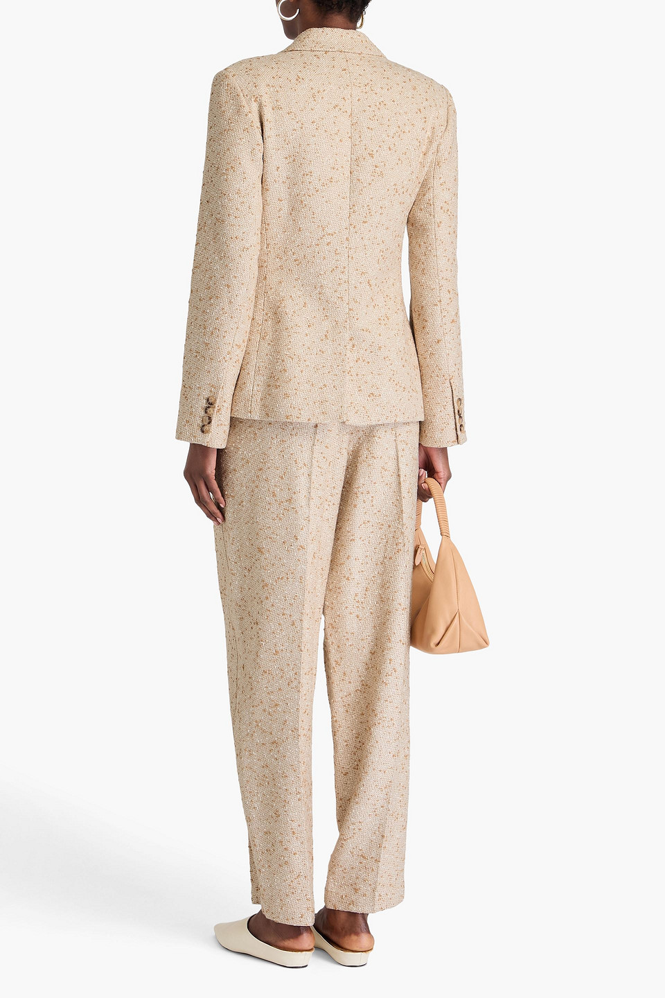 Joseph Glenview Bouclé-tweed Blazer In Brown