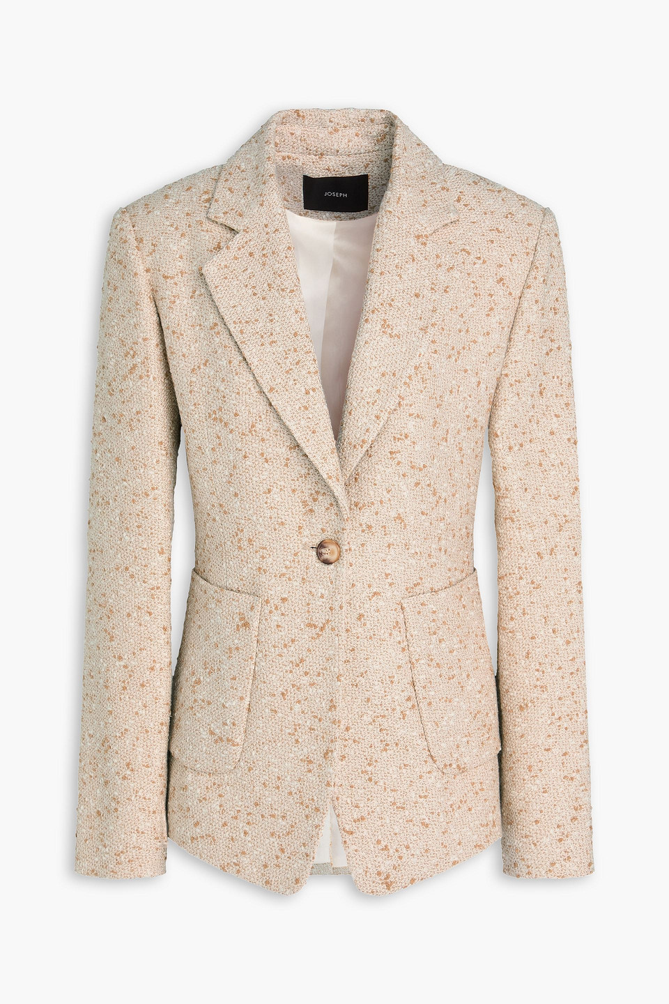 Joseph Glenview Bouclé-tweed Blazer In Brown