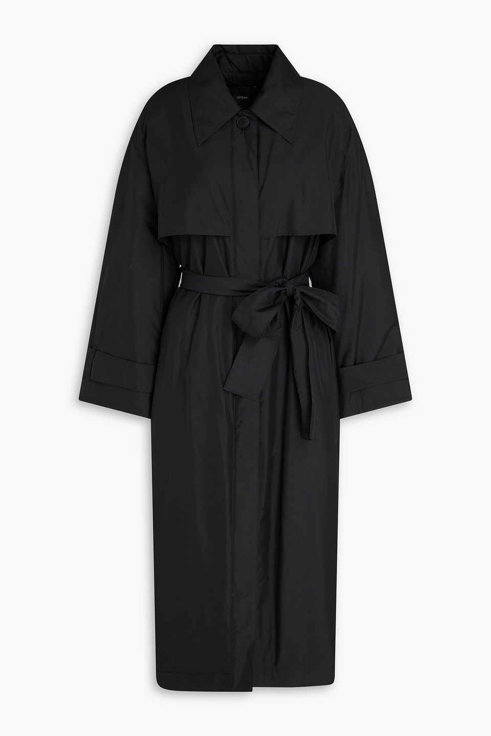 Joseph Clovis Silk-blend Trench Coat In Black