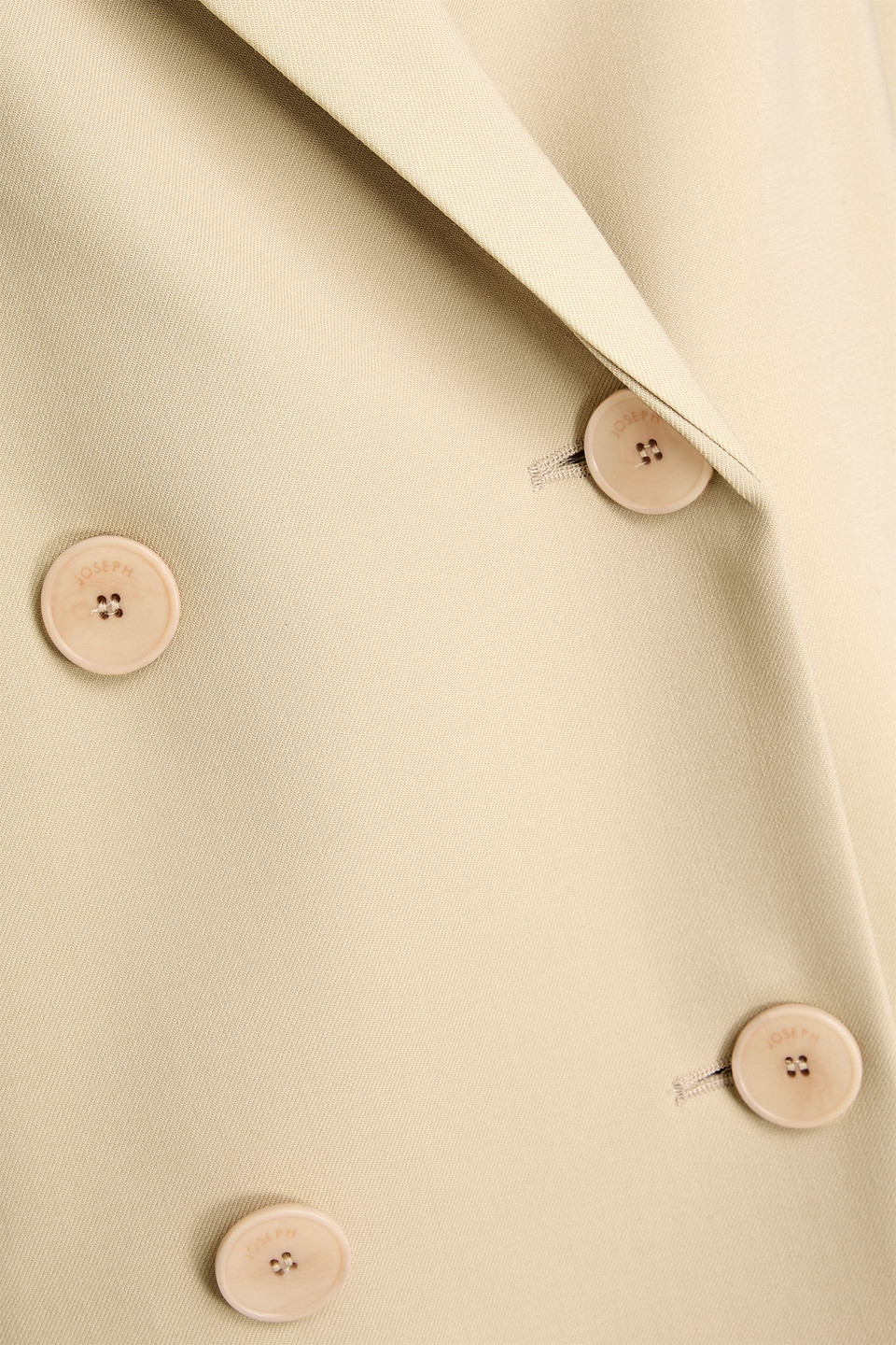 Joseph Chantin Double-breasted Wool-blend Twill Coat In Nude