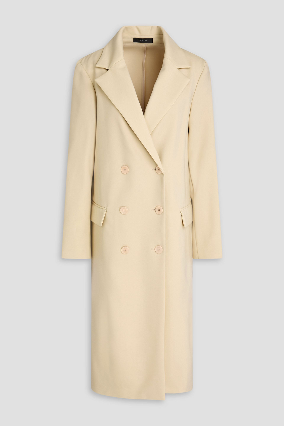 Joseph Chantin Double-breasted Wool-blend Twill Coat In Nude