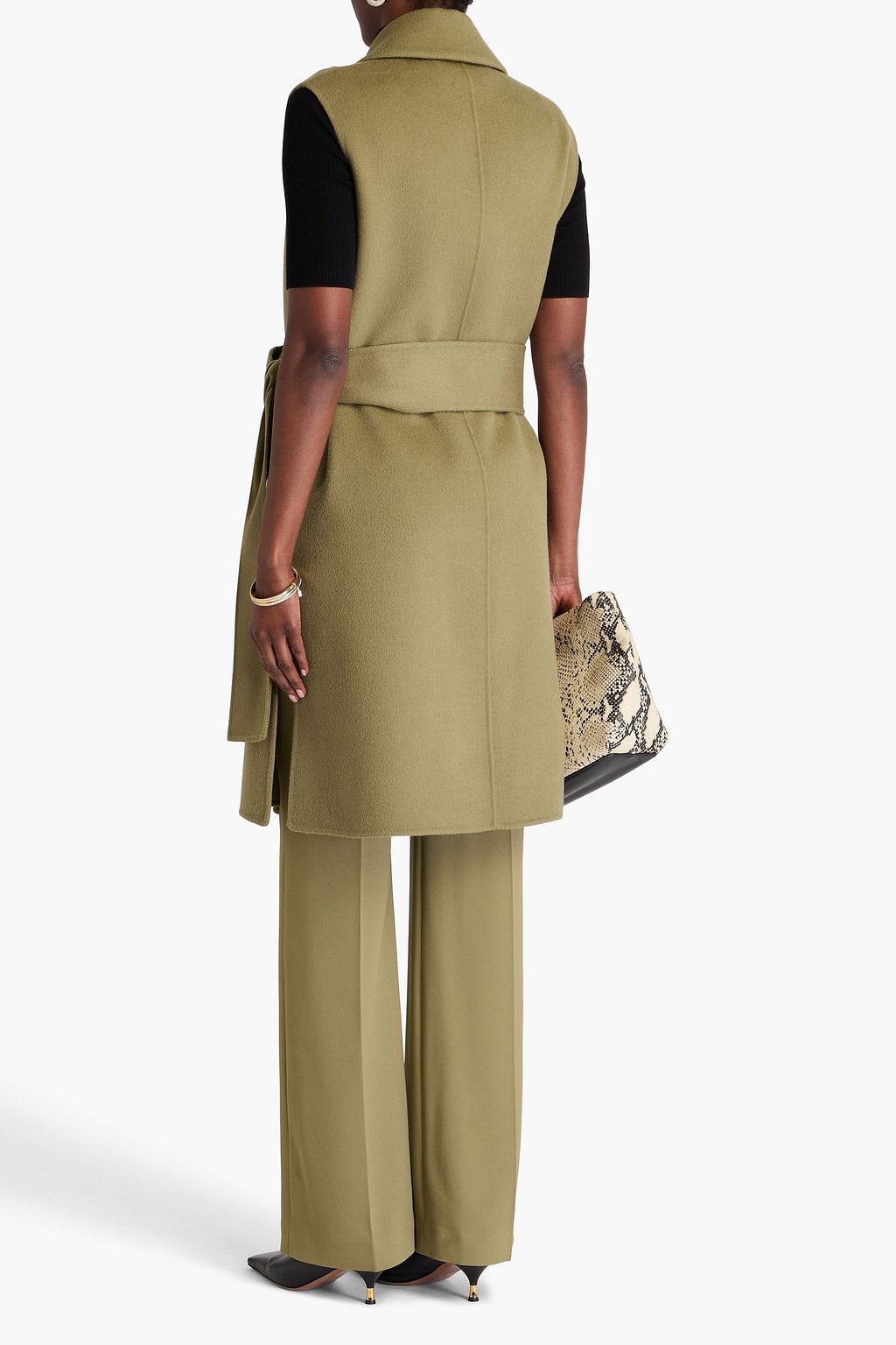 JOSEPH Garance wool and cashmere-blend felt vest