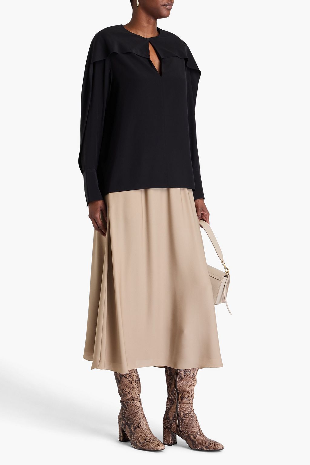 JOSEPH Balard layered silk crepe de chine blouse