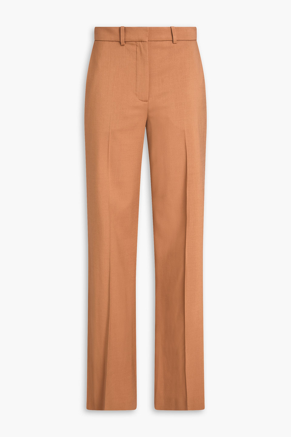 Joseph Morissey Wool-blend Twill Straight-leg Pants In Brown