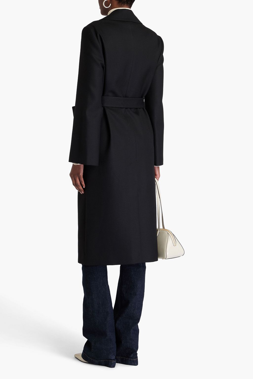 JOSEPH Colbert belted wool-blend ottoman coat