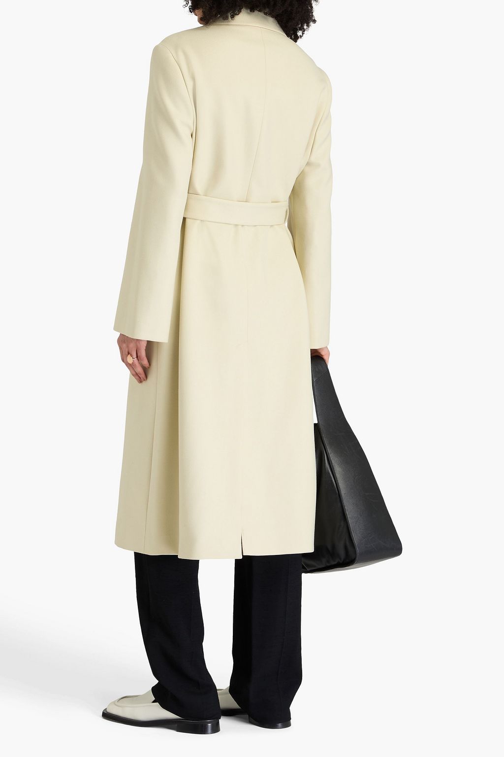 JOSEPH Colbert belted wool-blend ottoman coat