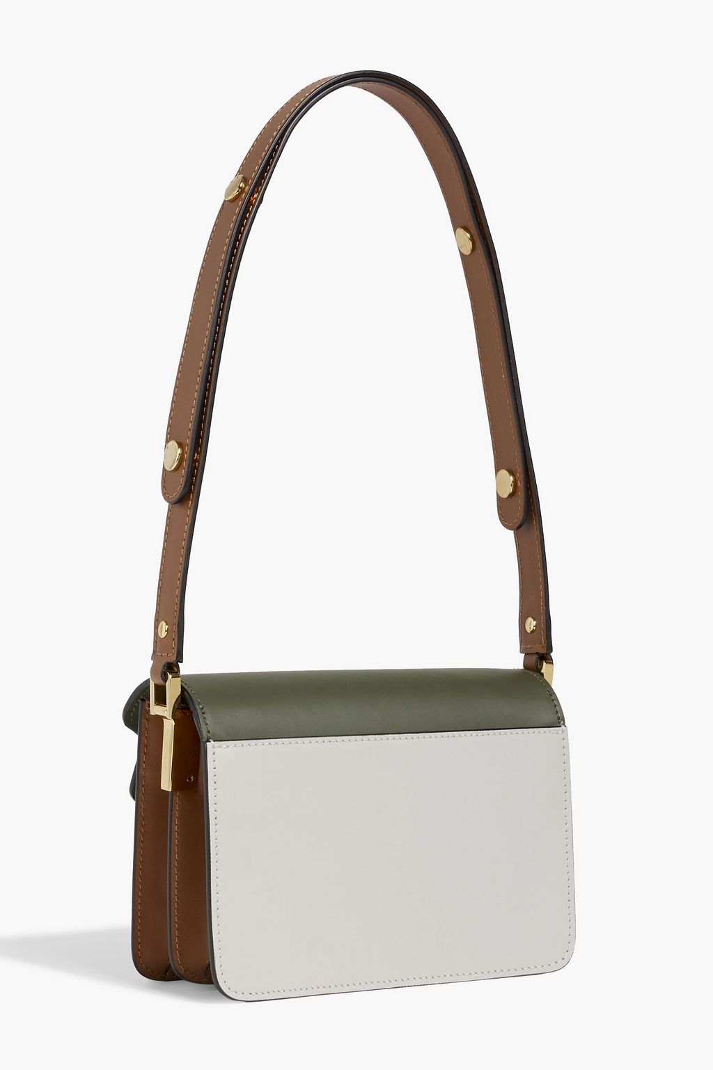 MARNI Trunk color-block leather shoulder bag