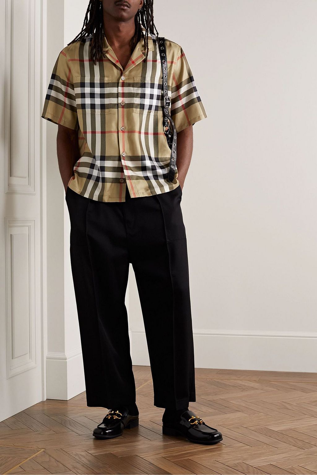 BURBERRY Checked silk-twill shirt | THE OUTNET