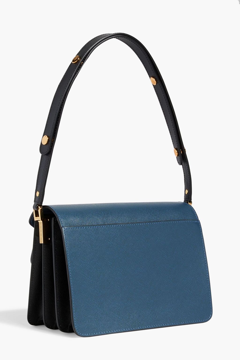 MARNI Trunk color-block textured-leather shoulder bag