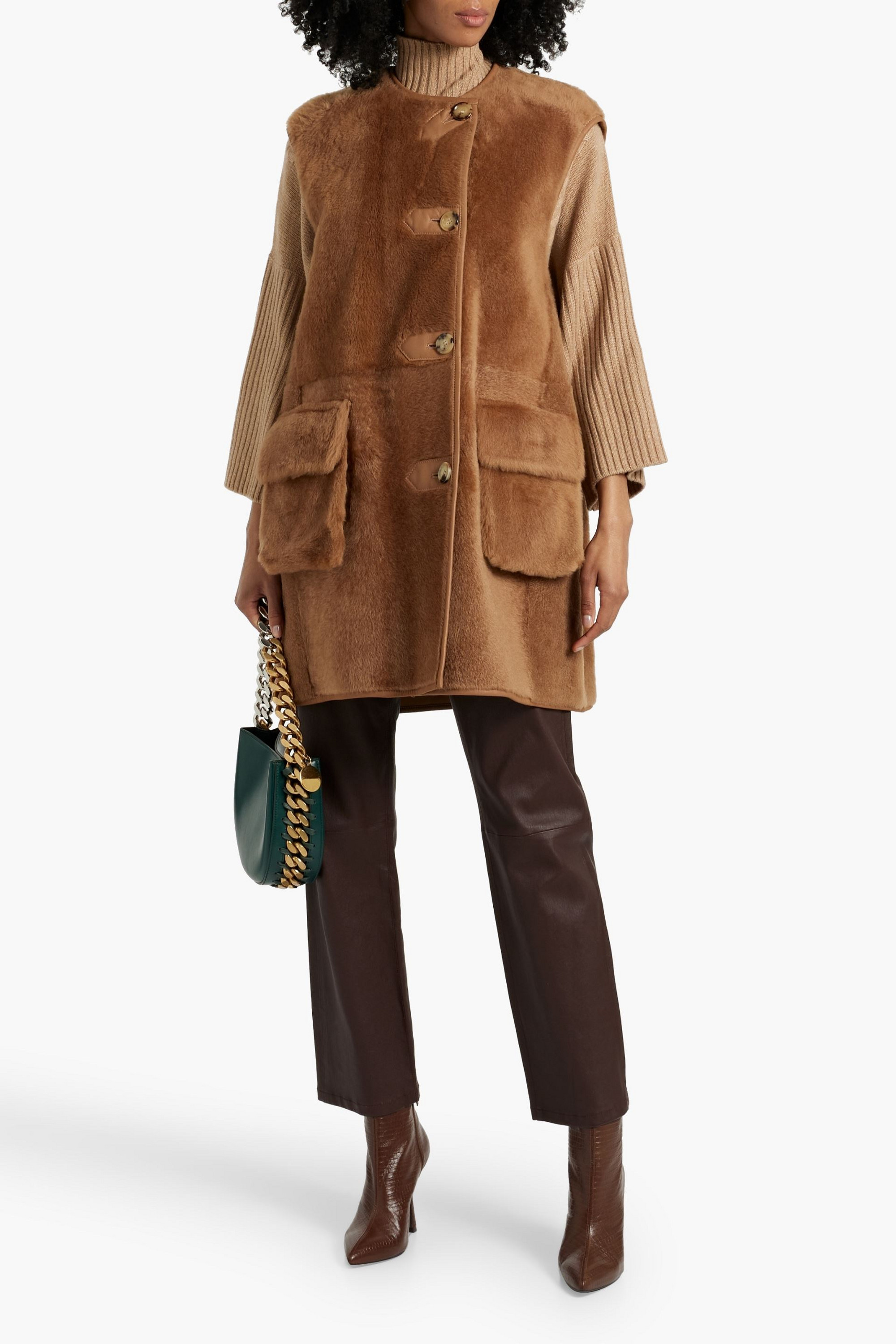 Max Mara Effige reversible shearling vest