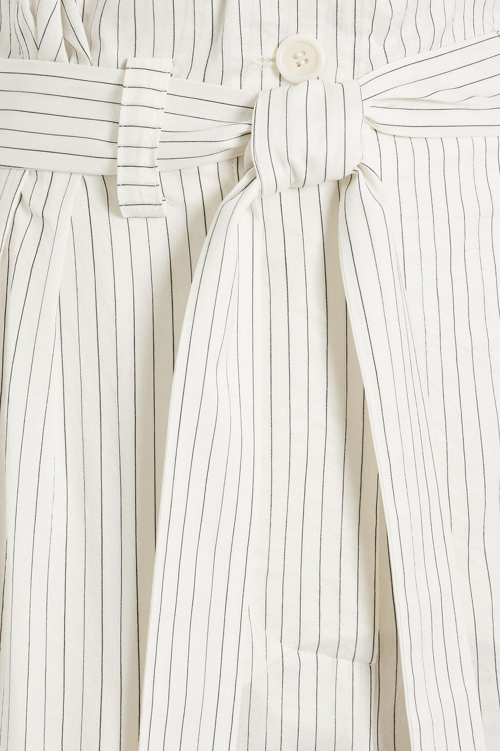 MAX MARA Xero pinstriped cotton and silk-blend wide-leg pants