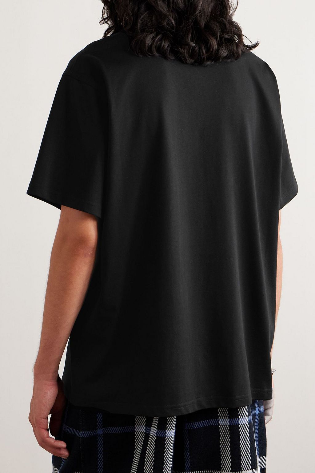 BURBERRY Logo-embroidered cotton-jersey T-shirt