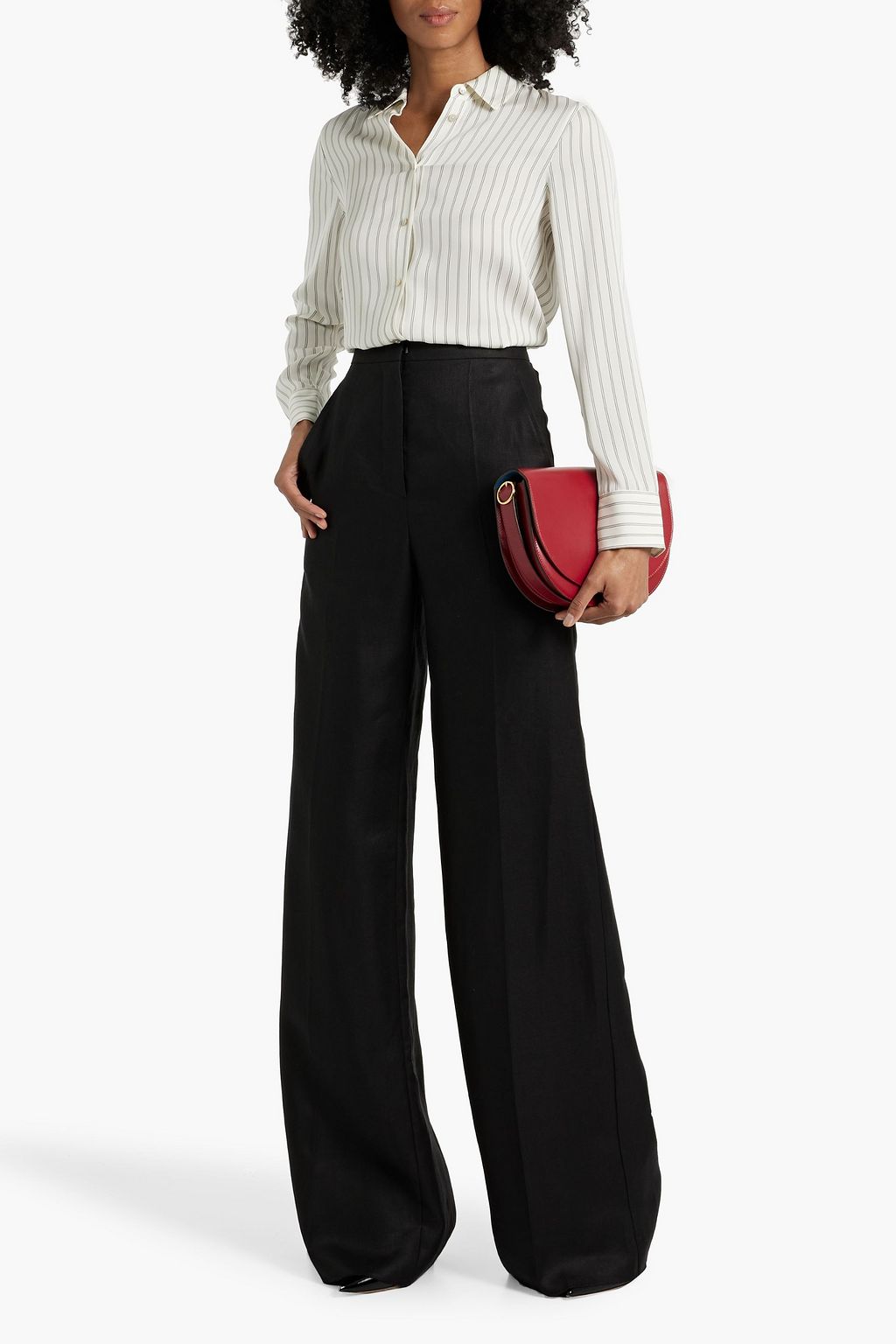 MAX MARA Hangar linen-twill wide-leg pants