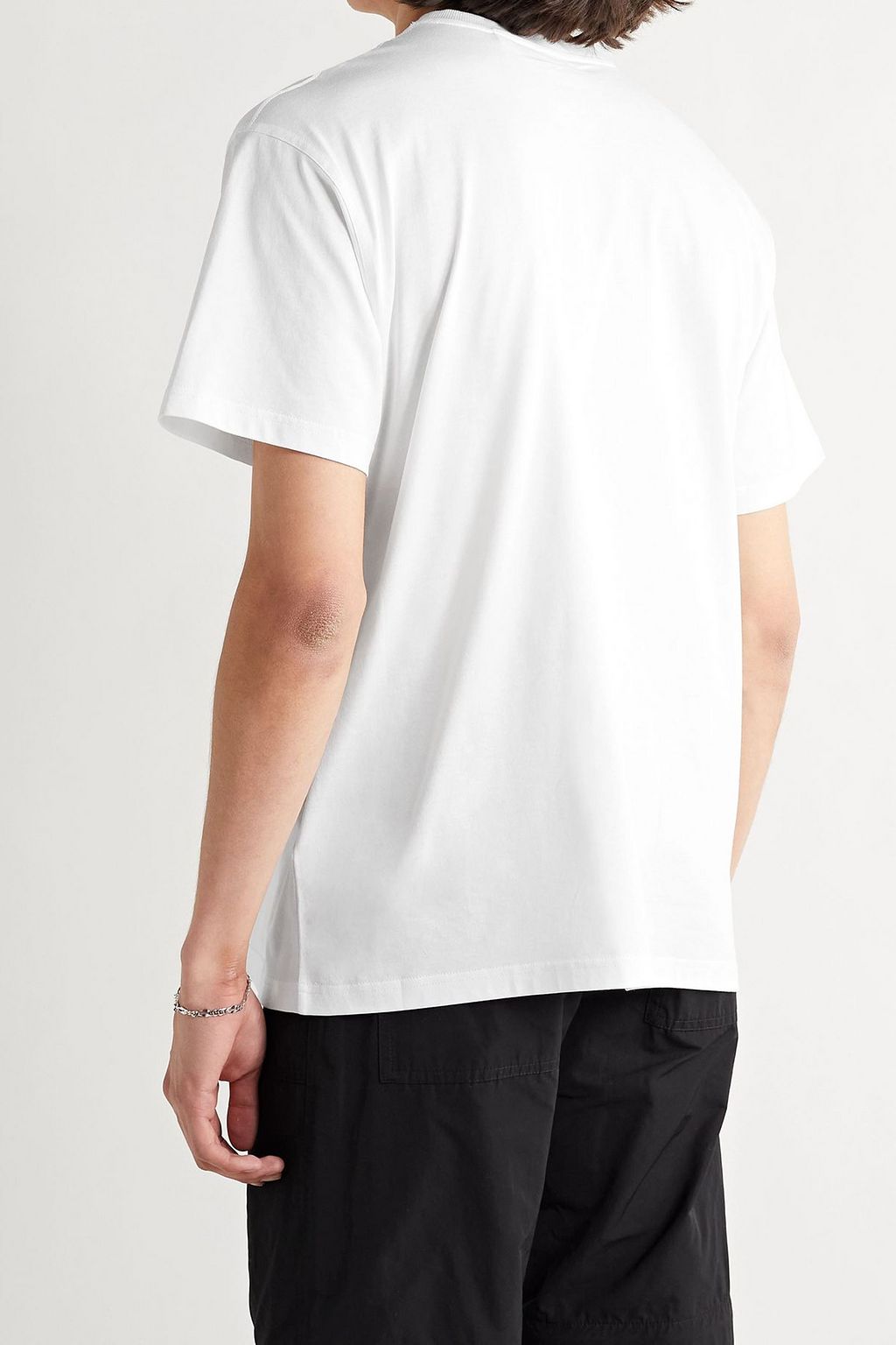 BURBERRY Logo-embroidered cotton-jersey T-shirt
