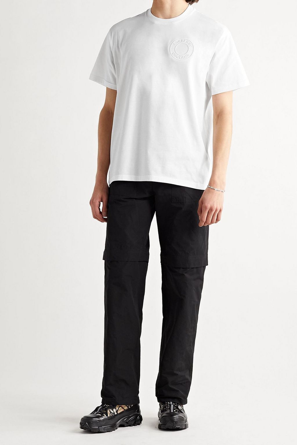 BURBERRY Logo-embroidered cotton-jersey T-shirt
