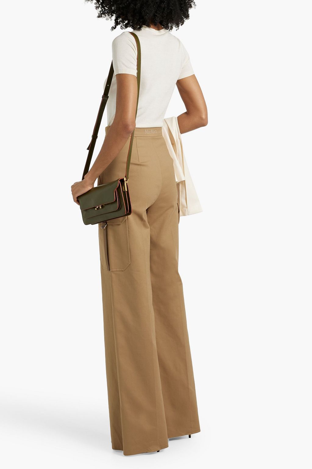 MAX MARA Edda cotton-blend wide-leg cargo pants
