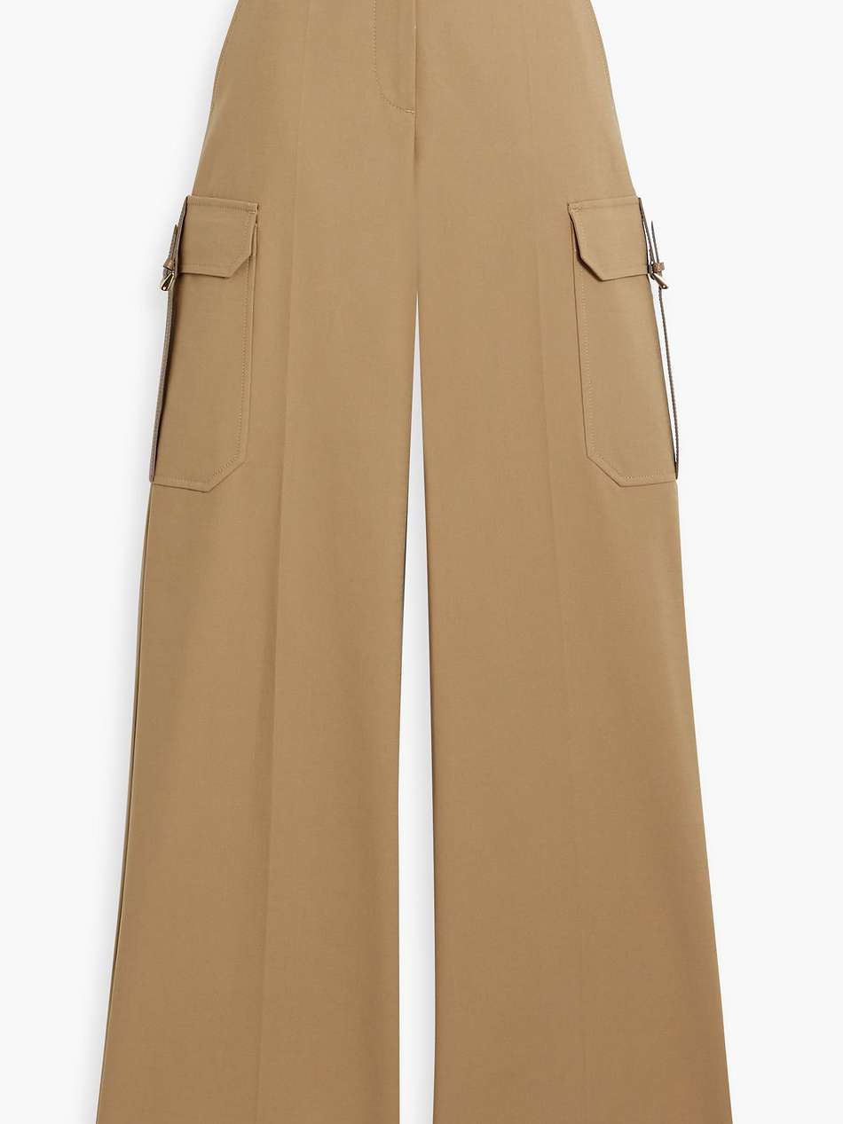 edda cotton-blend wide-leg cargo pants
