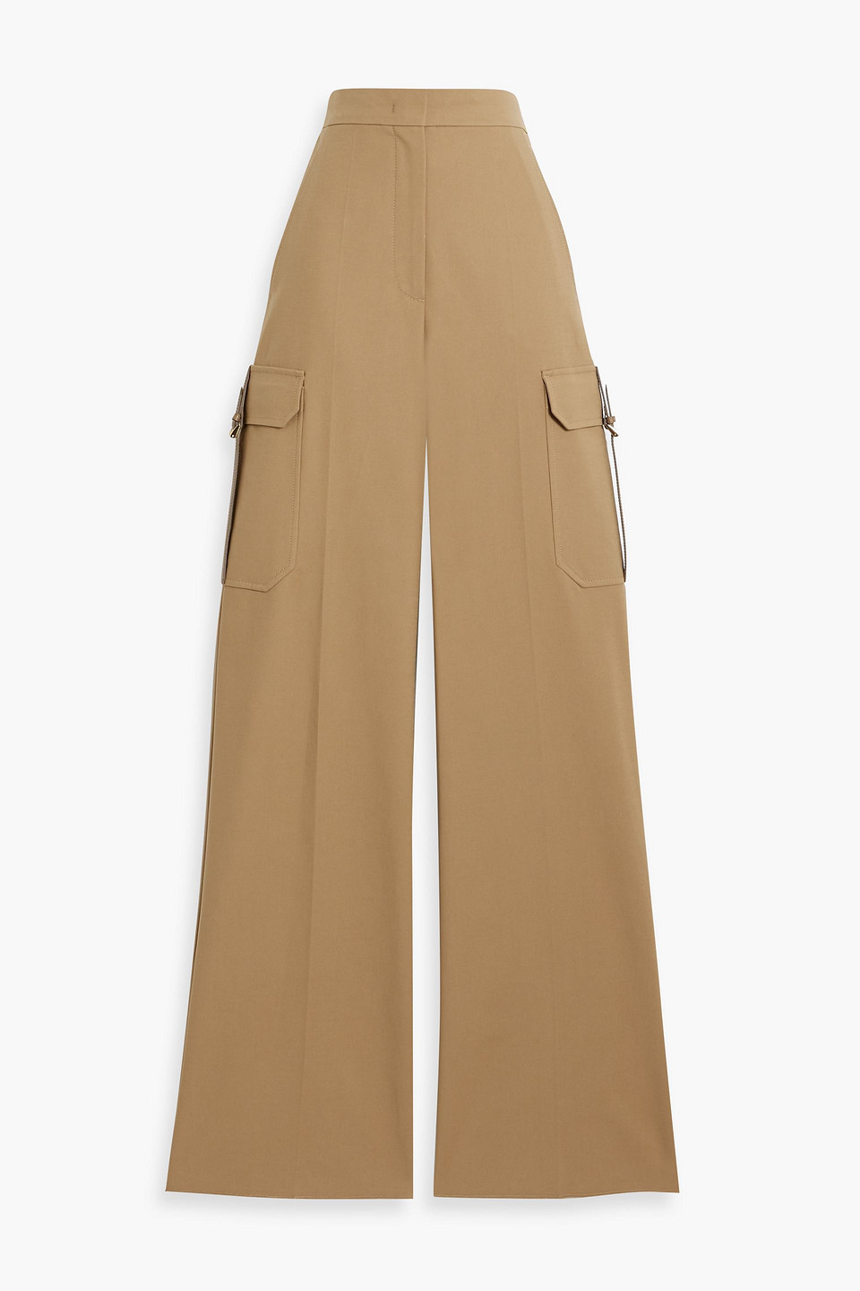Max Mara Edda Cotton-blend Wide-leg Cargo Pants