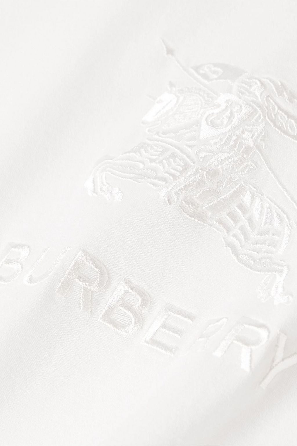 BURBERRY Logo-embroidered cotton-jersey T-shirt