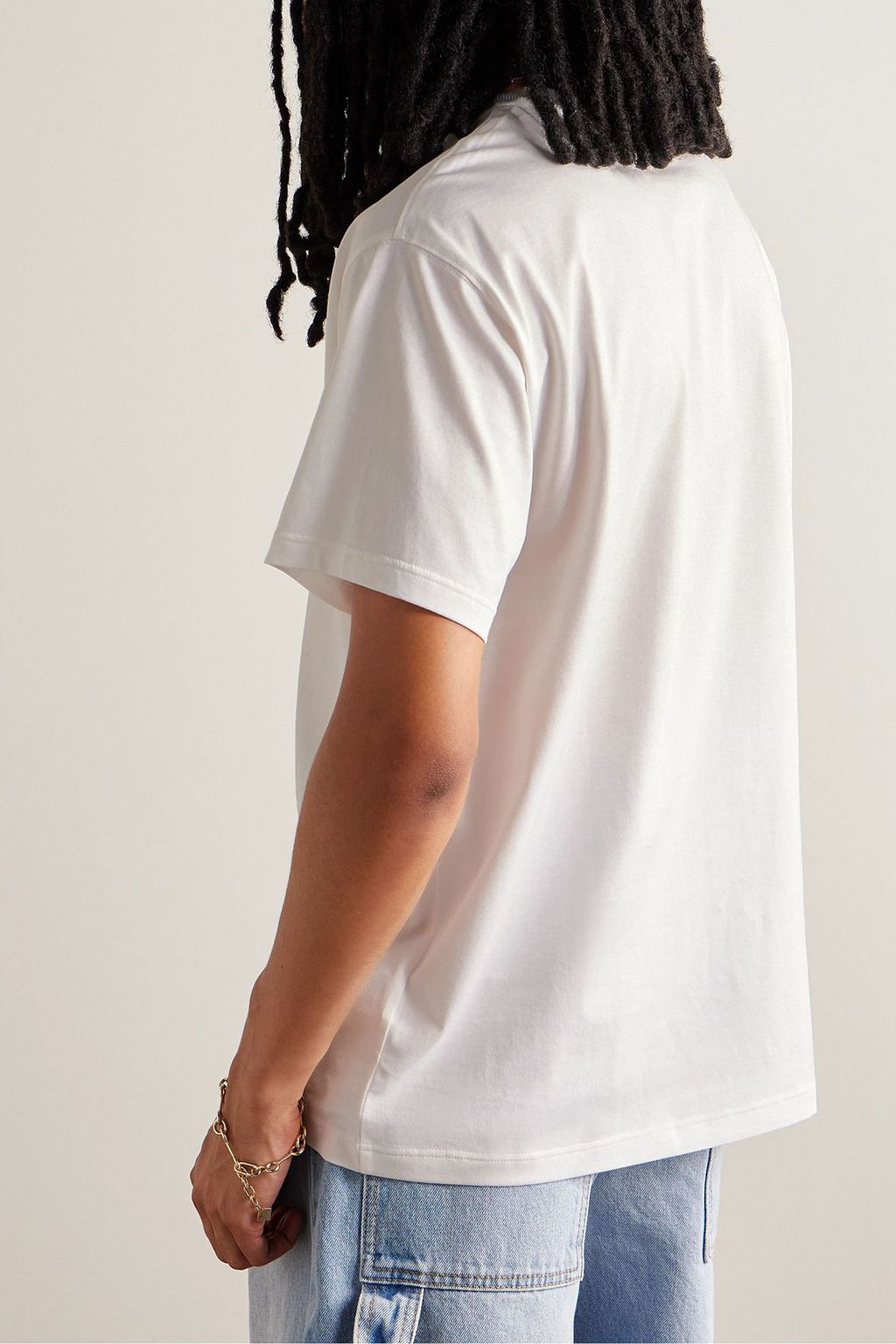 BURBERRY Logo-embroidered cotton-jersey T-shirt
