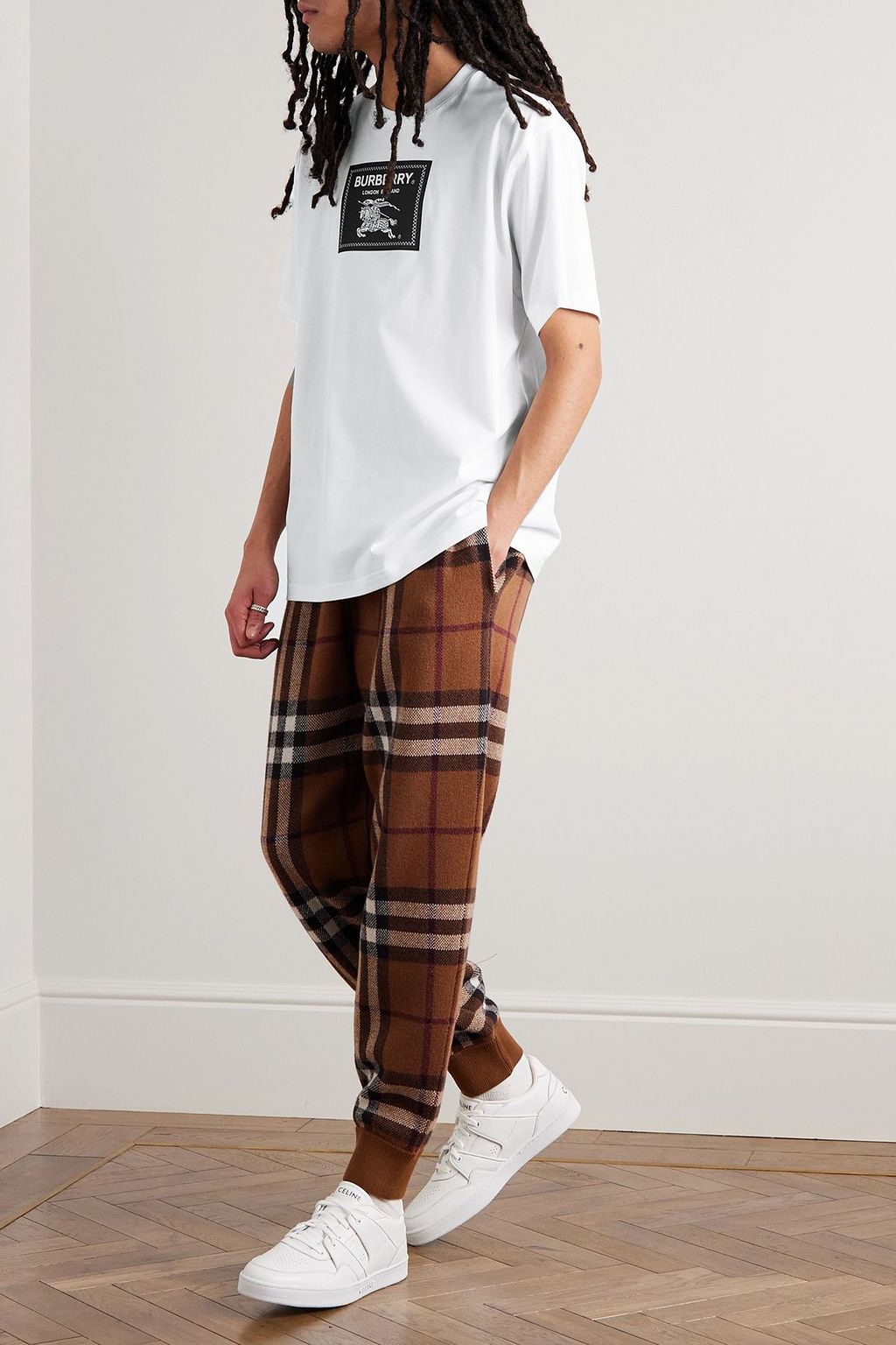 BURBERRY Logo-appliquéd cotton-jersey T-shirt