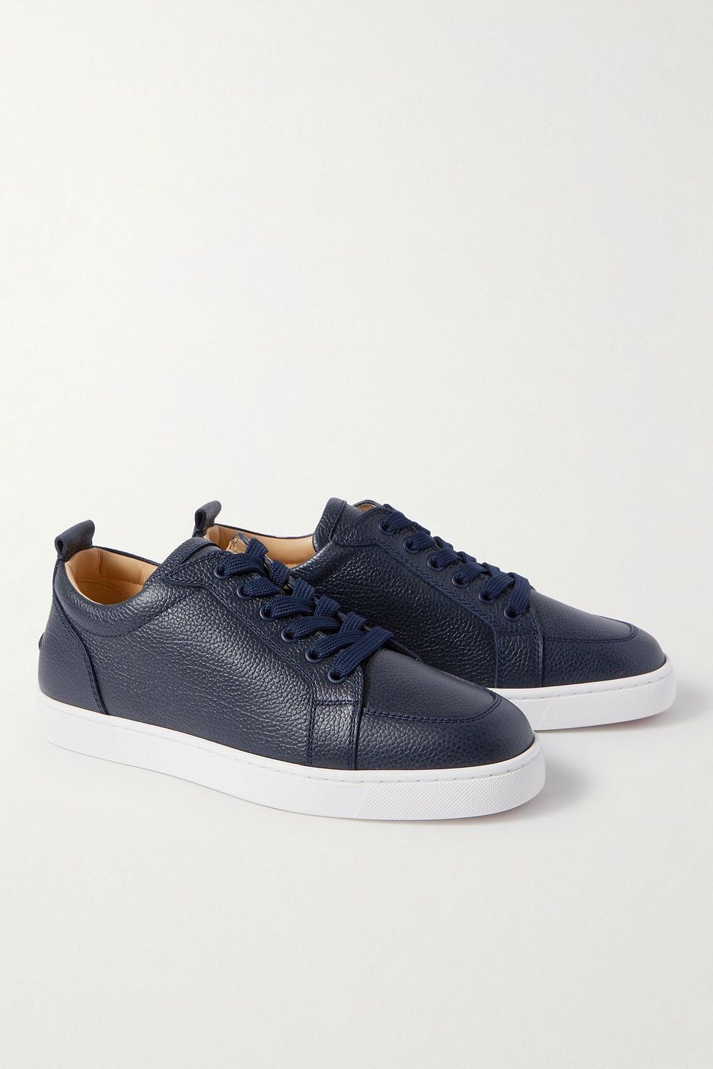 CHRISTIAN LOUBOUTIN Rantulow pebbled-leather sneakers