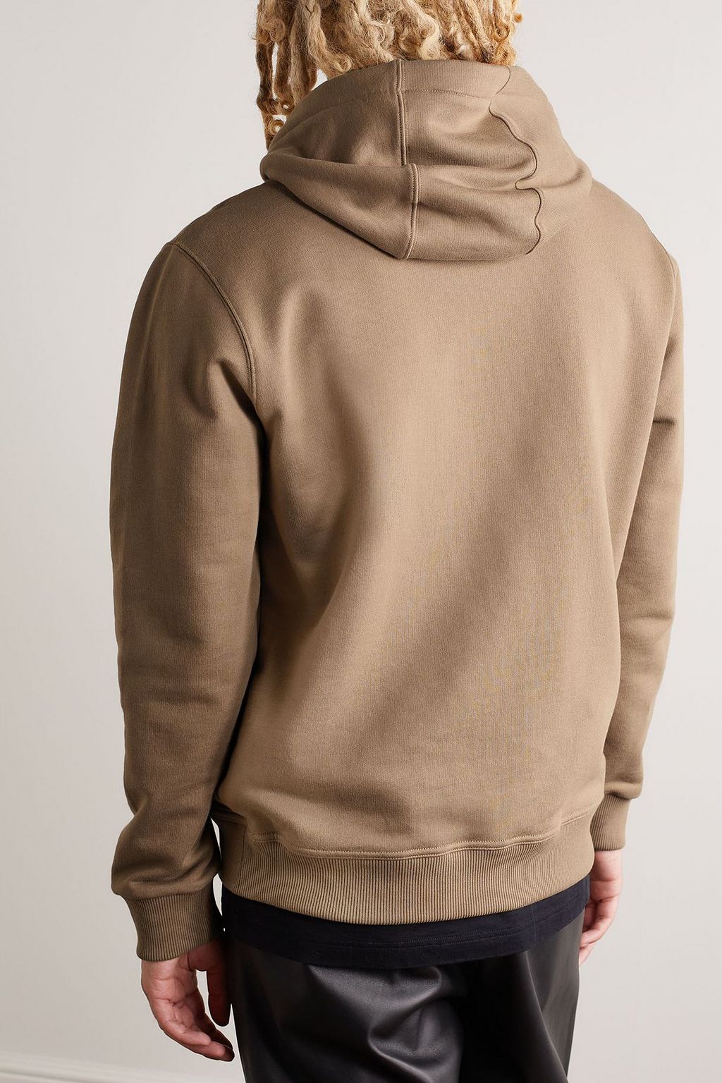 BURBERRY Logo-appliquéd French cotton-terry hoodie