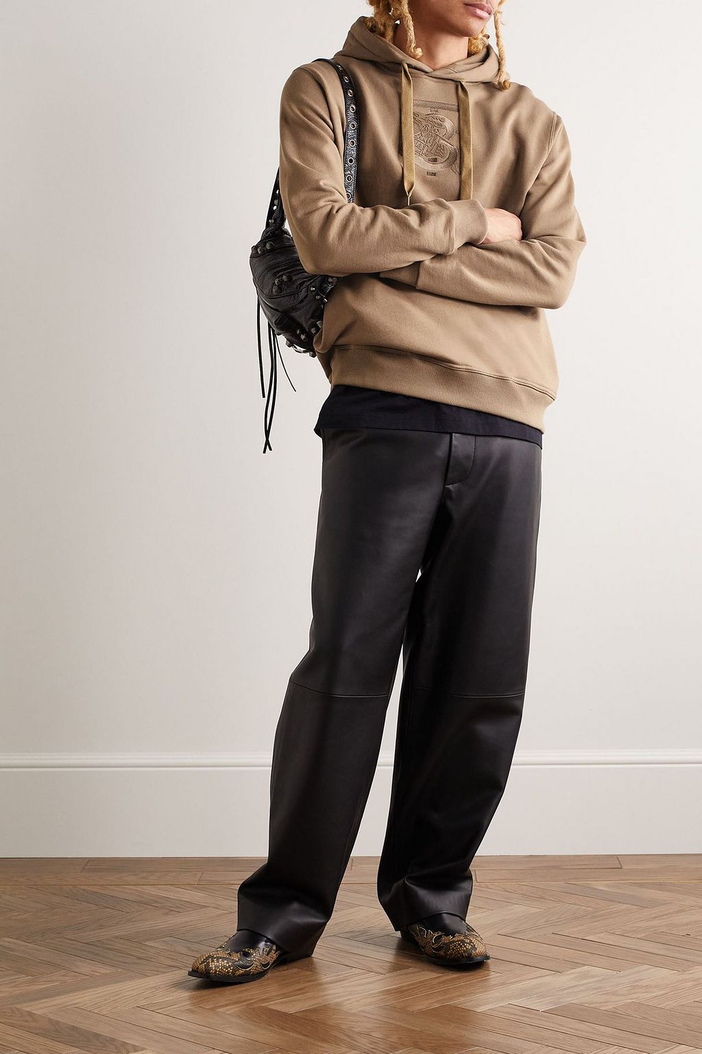 BURBERRY Logo-appliquéd French cotton-terry hoodie