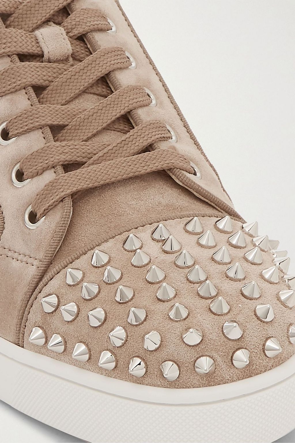 CHRISTIAN LOUBOUTIN Louis Junior Spikes cap-toe suede sneakers
