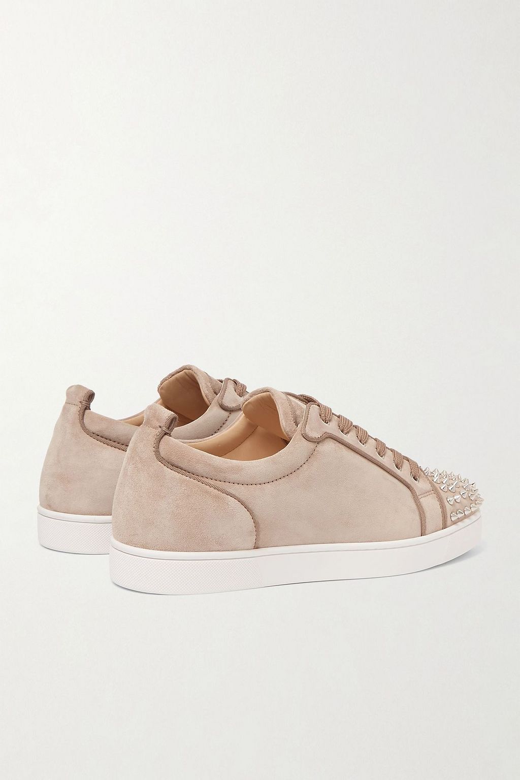 CHRISTIAN LOUBOUTIN Louis Junior Spikes cap-toe suede sneakers