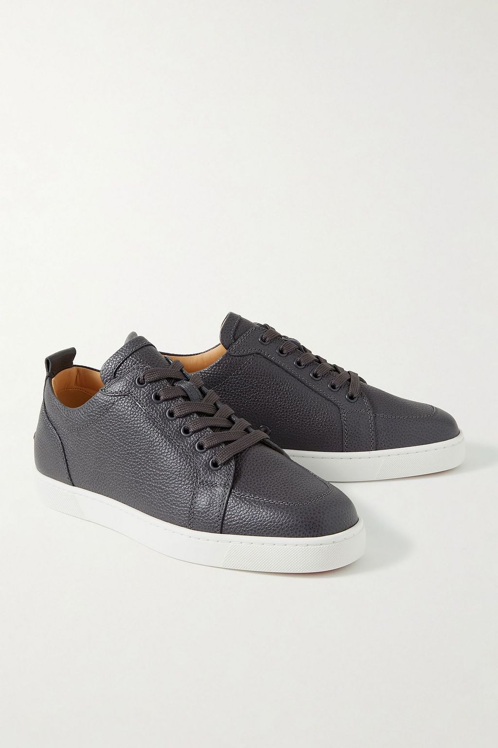 CHRISTIAN LOUBOUTIN Rantulow pebbled-leather sneakers