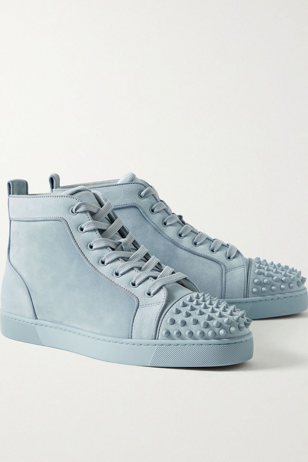 CHRISTIAN LOUBOUTIN Lou Spikes Orlato suede high-top sneakers