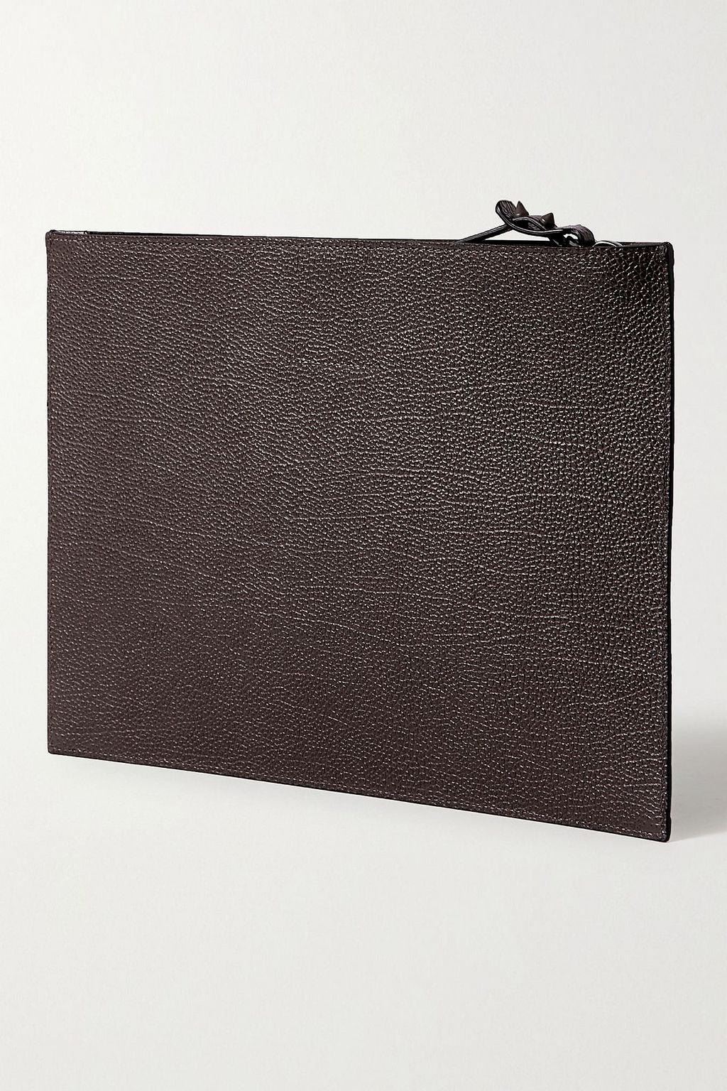 CHRISTIAN LOUBOUTIN Coated-canvas and pebbled-leather pouch