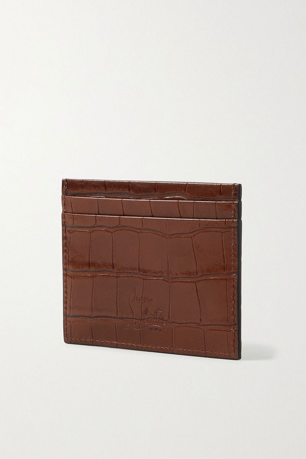 CHRISTIAN LOUBOUTIN Croc-effect leather cardholder