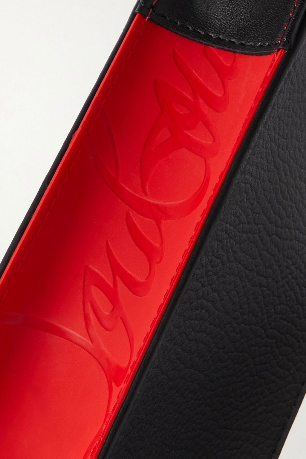 CHRISTIAN LOUBOUTIN Ruistote leather and rubbed-trimmed messenger bag