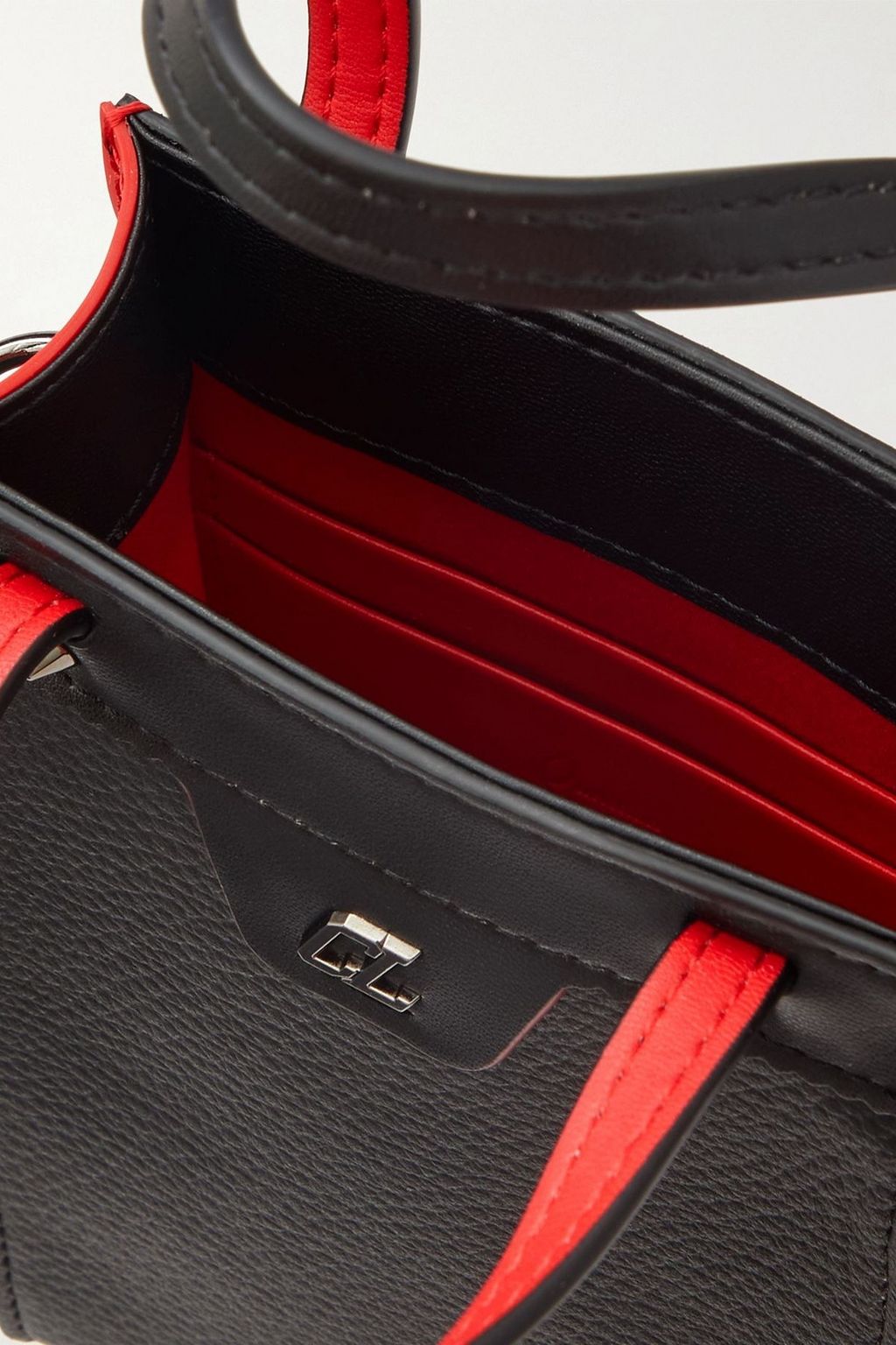 CHRISTIAN LOUBOUTIN Ruistote leather and rubbed-trimmed messenger bag