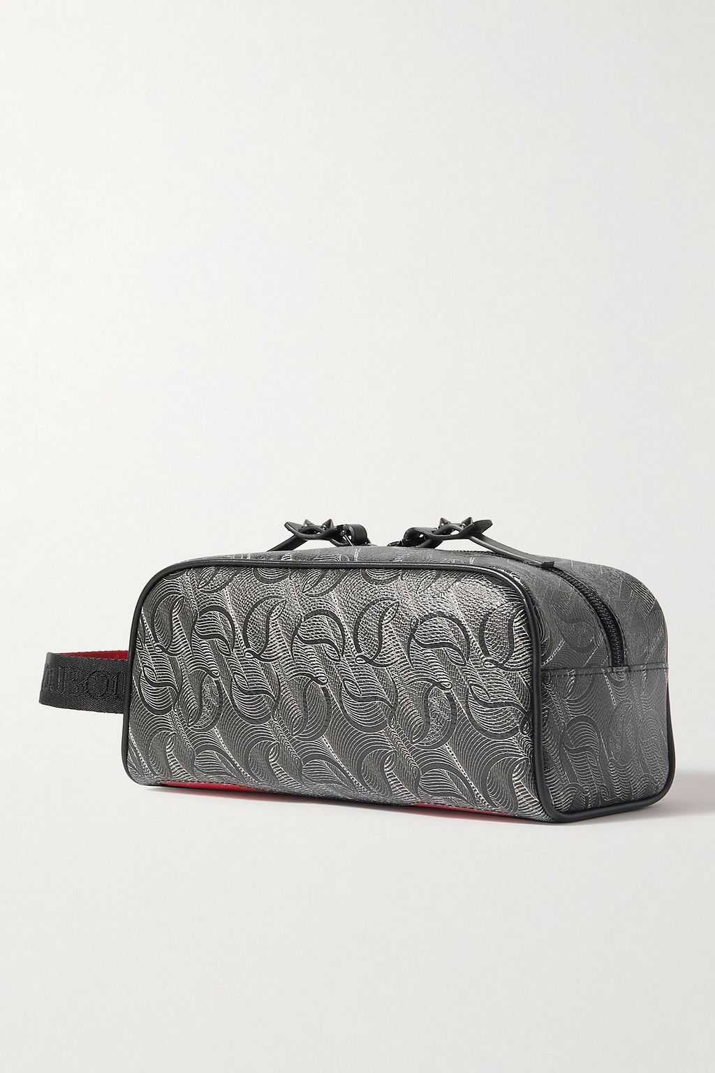 CHRISTIAN LOUBOUTIN Blaster logo-print textured-leather wash bag