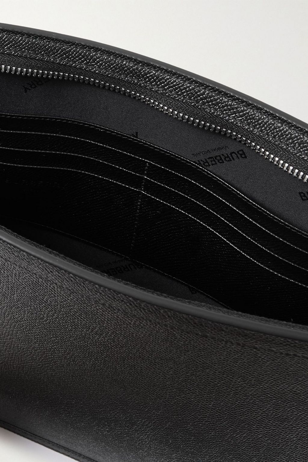 BURBERRY Pebbled-leather pouch