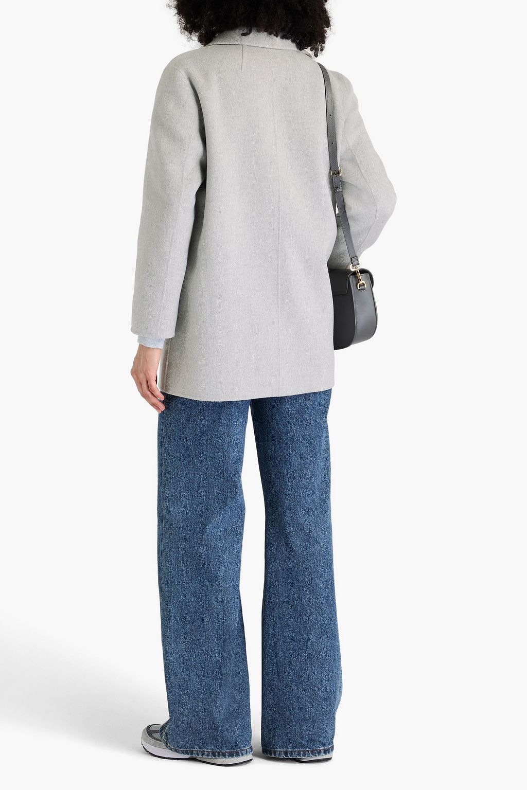 THEORY Clairene brushed wool and cashmere-blend coat