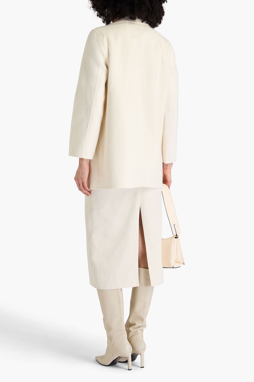 THEORY Clairene brushed wool and cashmere-blend coat