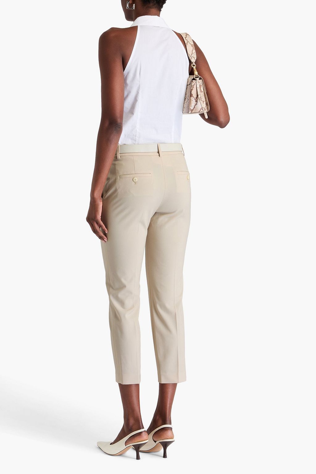 THEORY Treeca cropped stretch-wool slim-leg pants