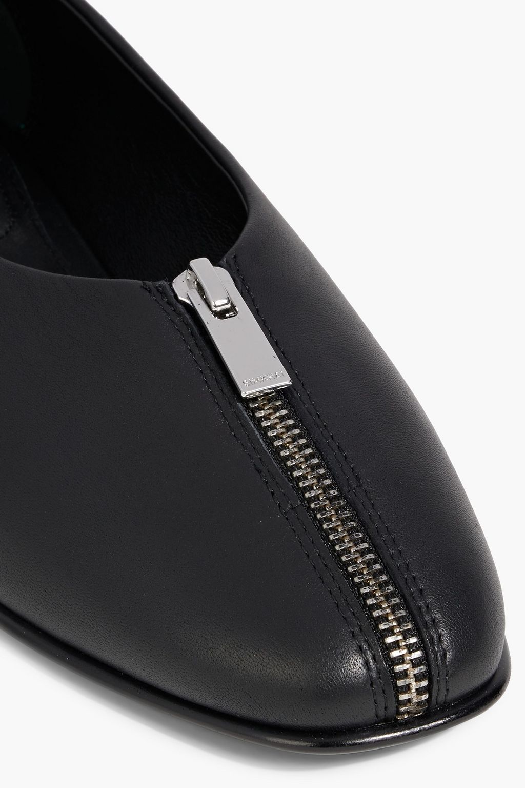 SIMKHAI Eden zip-detailed leather ballet flats