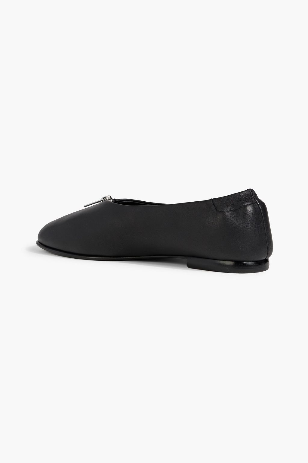 SIMKHAI Eden zip-detailed leather ballet flats