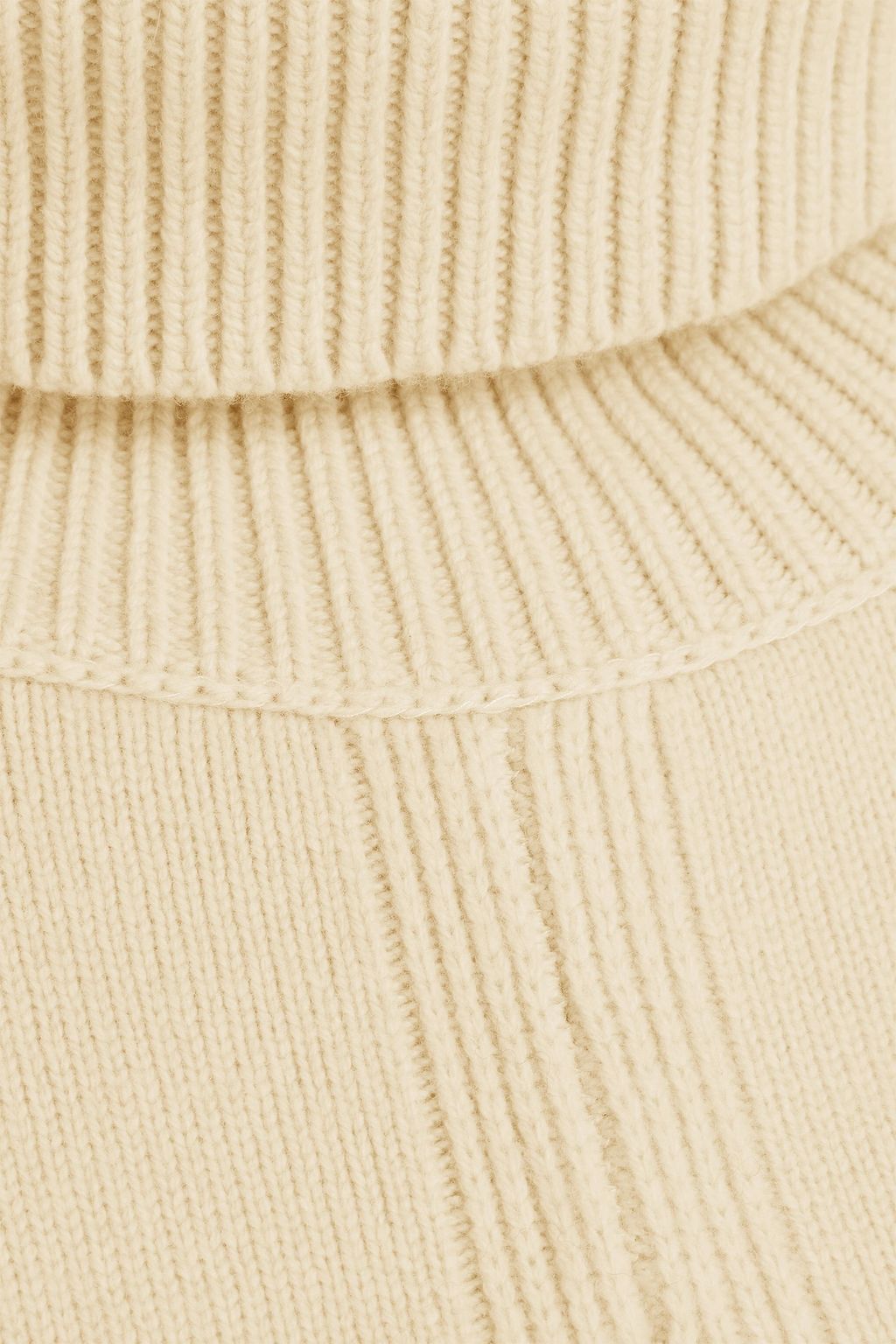 JOSEPH Ribbed merino wool turtleneck poncho