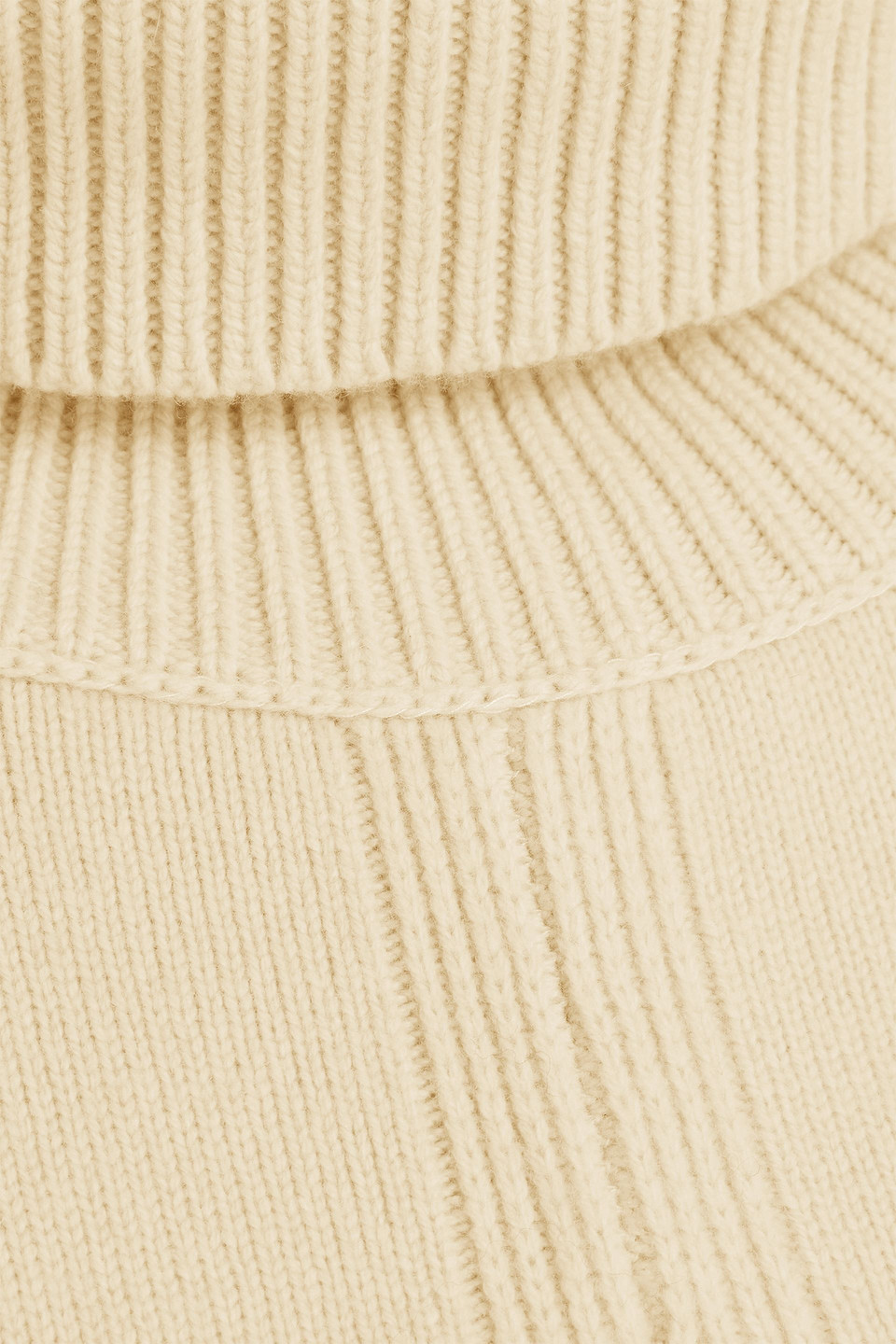Joseph Ribbed Merino Wool Turtleneck Poncho In Neutral