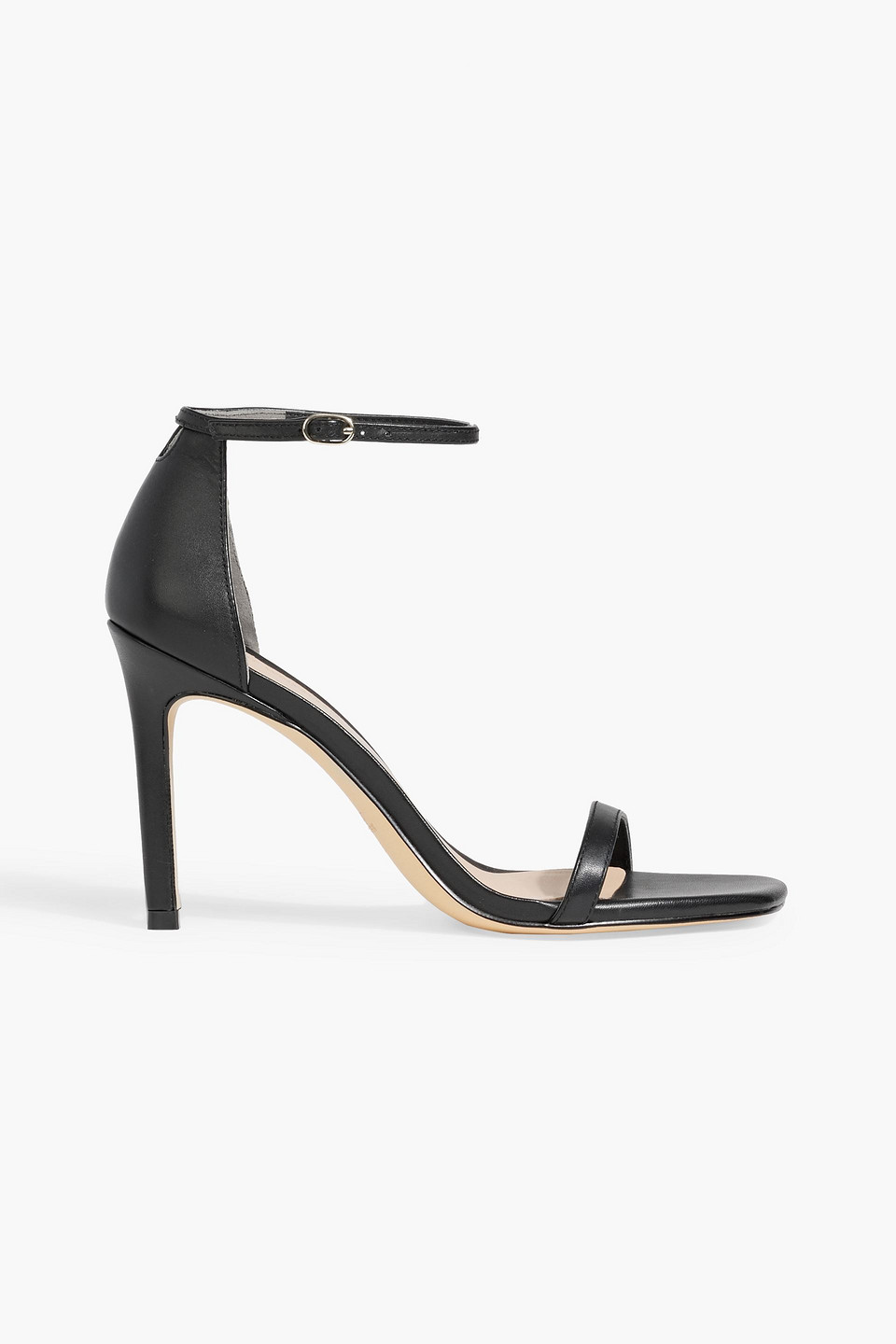 Stuart Weitzman Amelina 95 Leather Sandals In Black