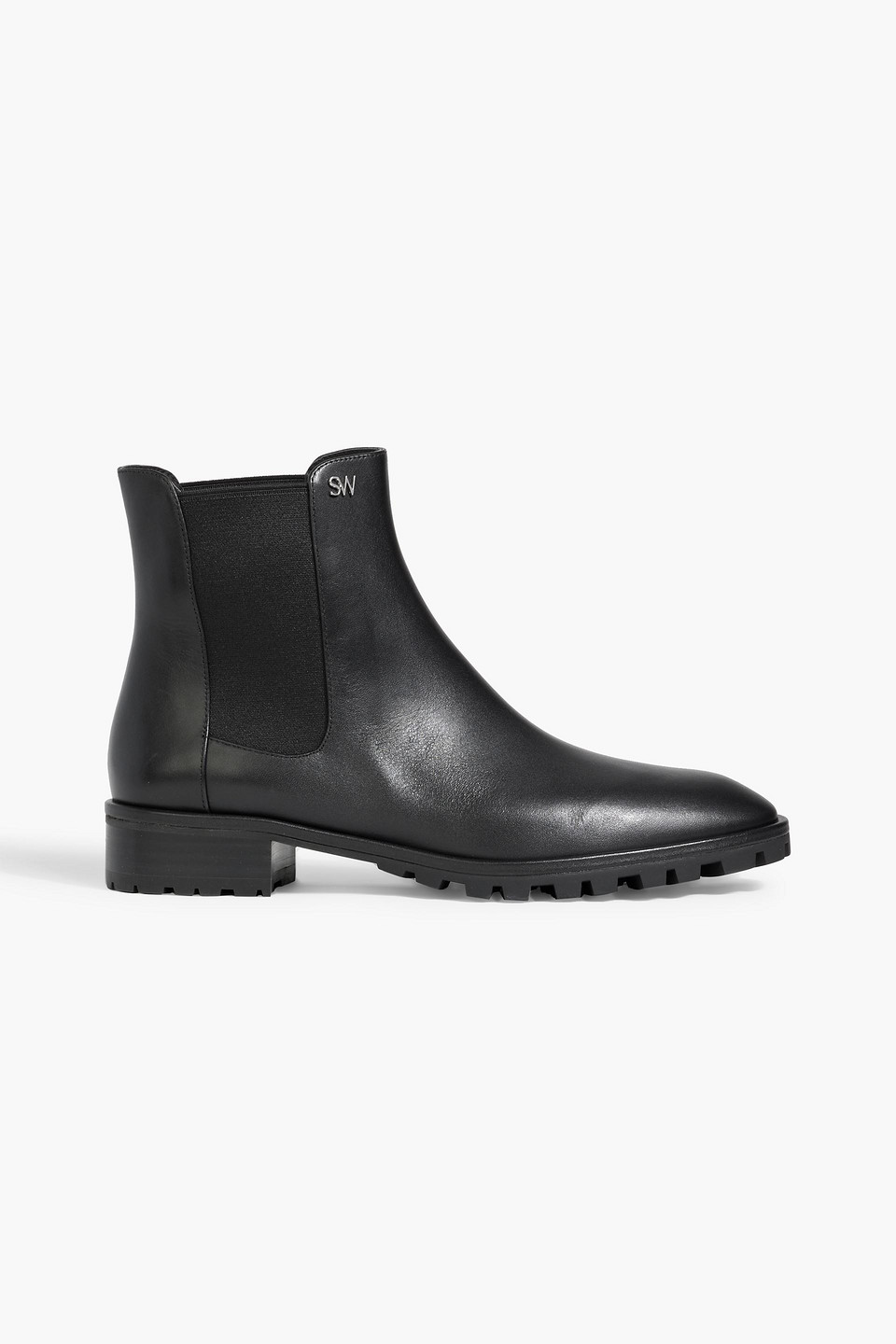 Stuart Weitzman Sondra Sleek Chelsea Bootie In Black