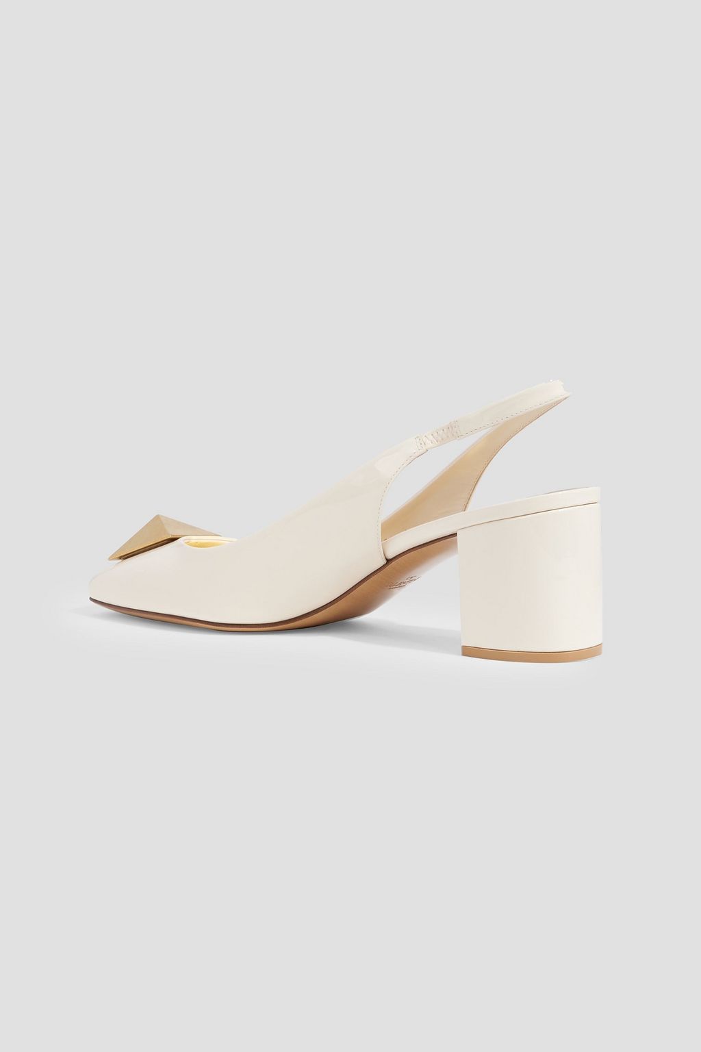 VALENTINO GARAVANI One Stud patent-leather slingback pumps