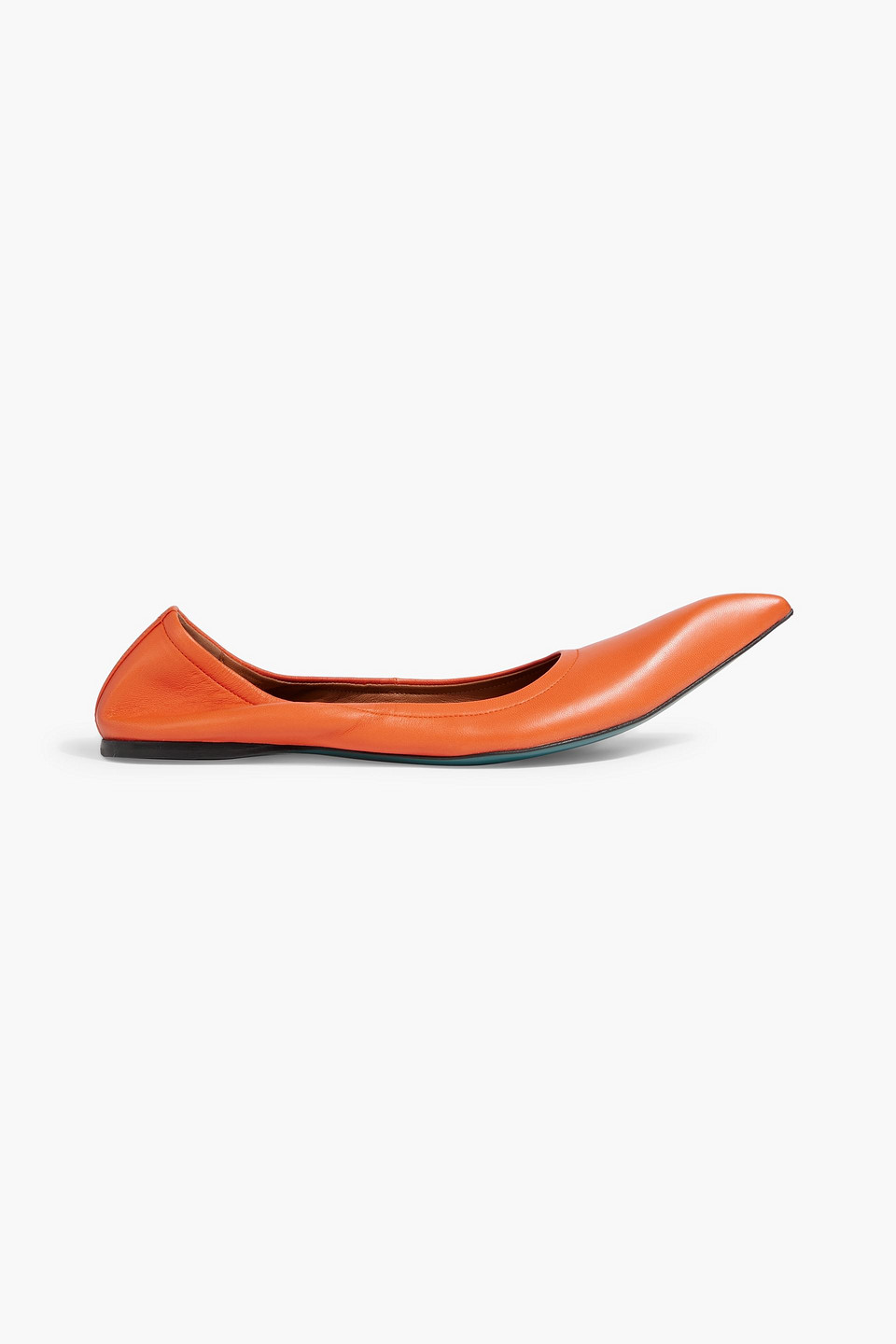 Leather point-toe flats